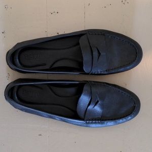 Born Black Leather Loafers